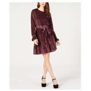 Michael Kors • Cordovan scale purple scallop dress